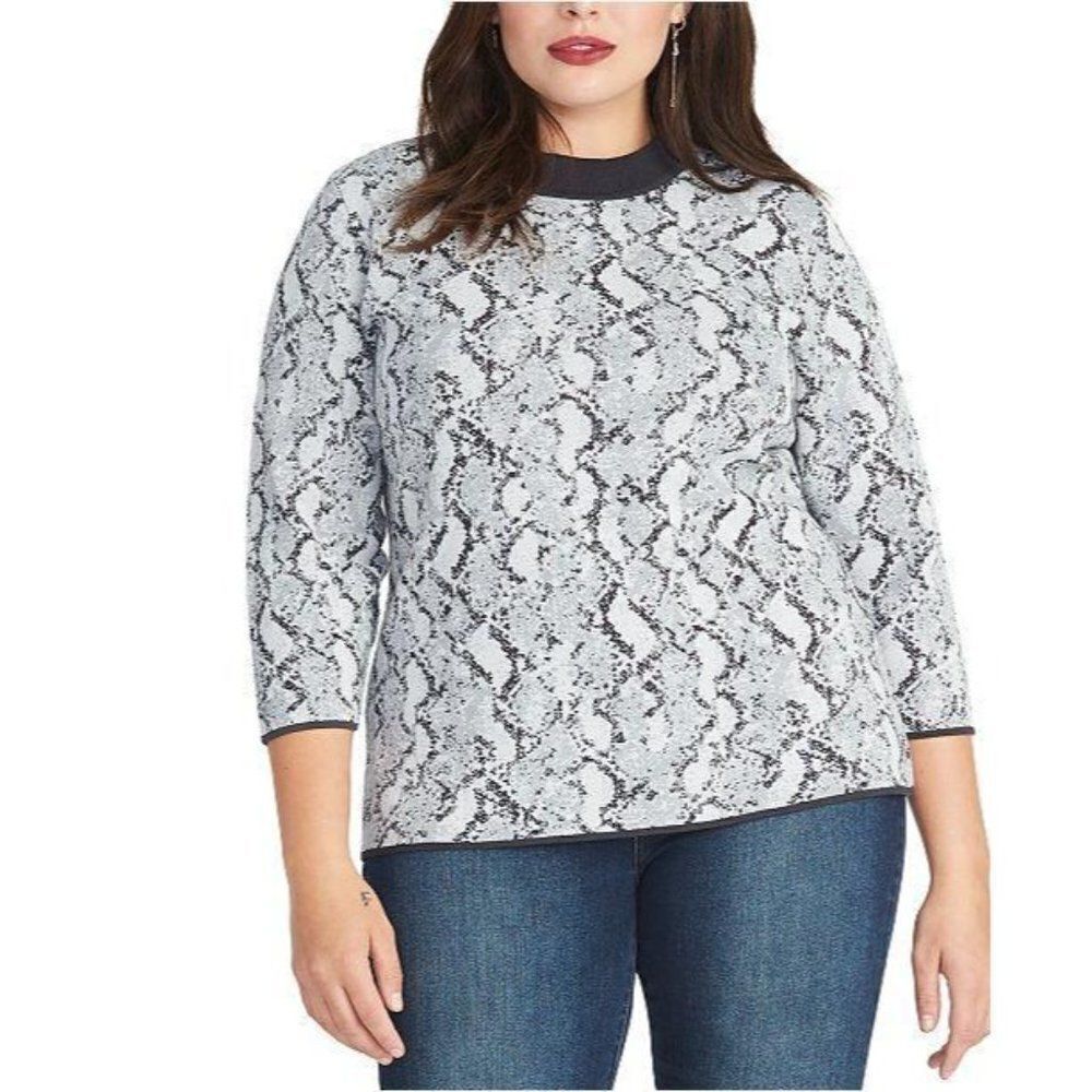 RACHEL Rachel Roy  Lindey Snake-Embossed Sweater S - Picture 2 of 3
